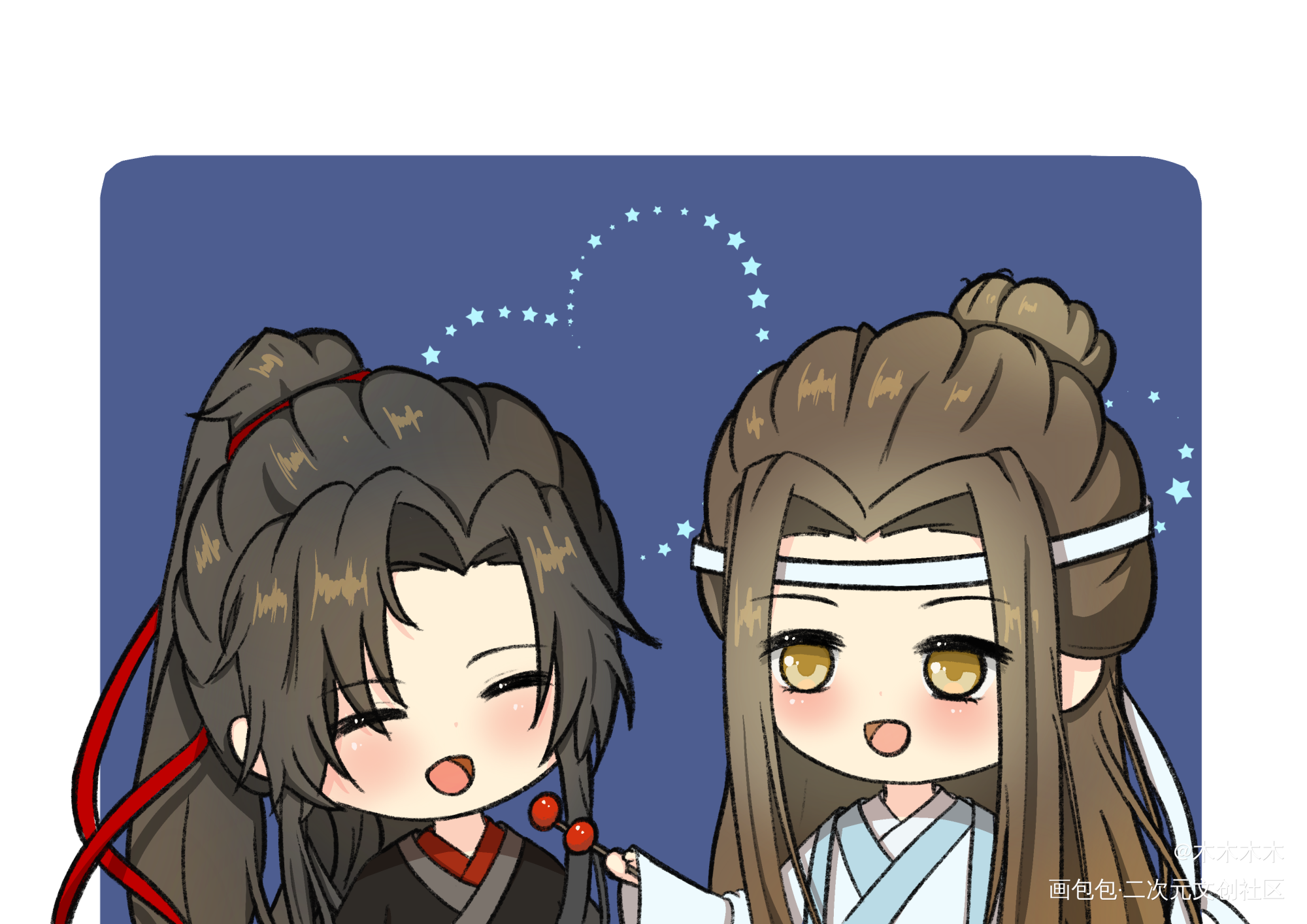 忘羡_魔道祖师忘羡Q版绘画作品