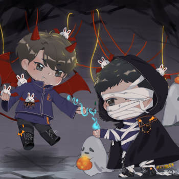 丞疑惑:这么帅的脸为毛缠起来_撒野蒋丞顾飞q版绘画作品