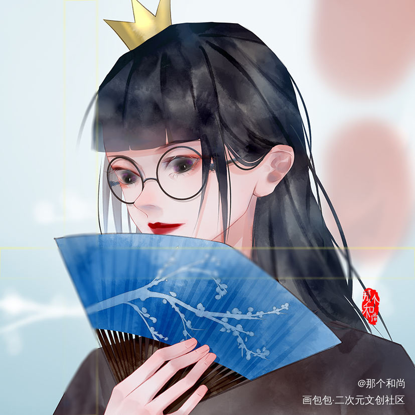 贺图_水墨古风平涂生日贺图贺图插画约稿绘画作品
