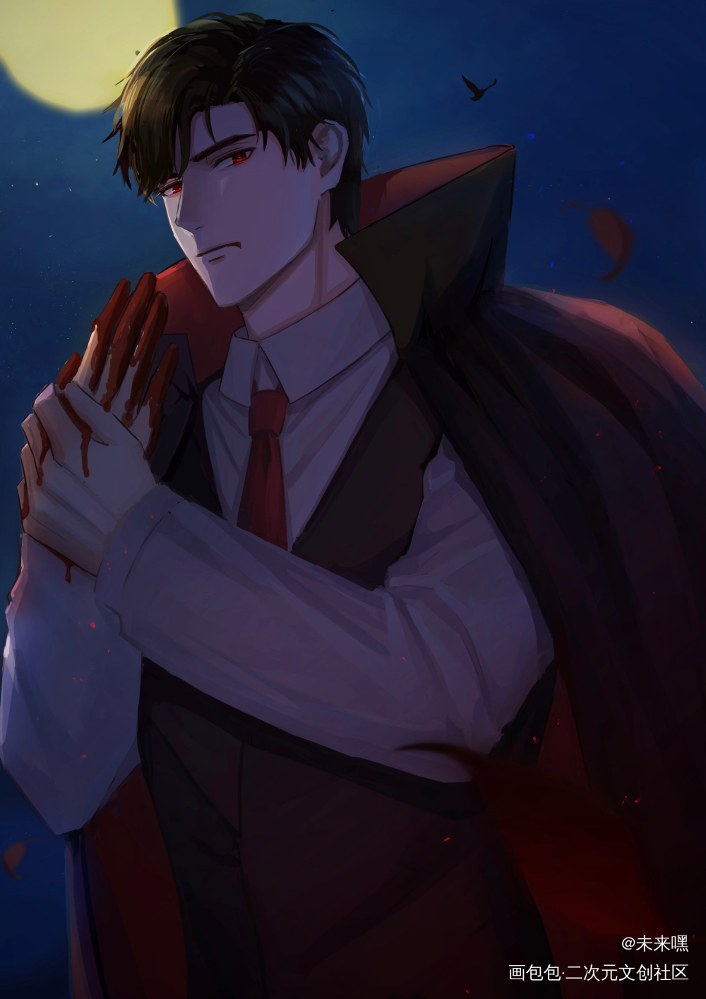 _光与夜之恋陆沉绘画作品