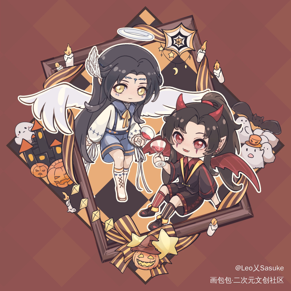 羡羡生日快乐~_魔道祖师忘羡绘画作品