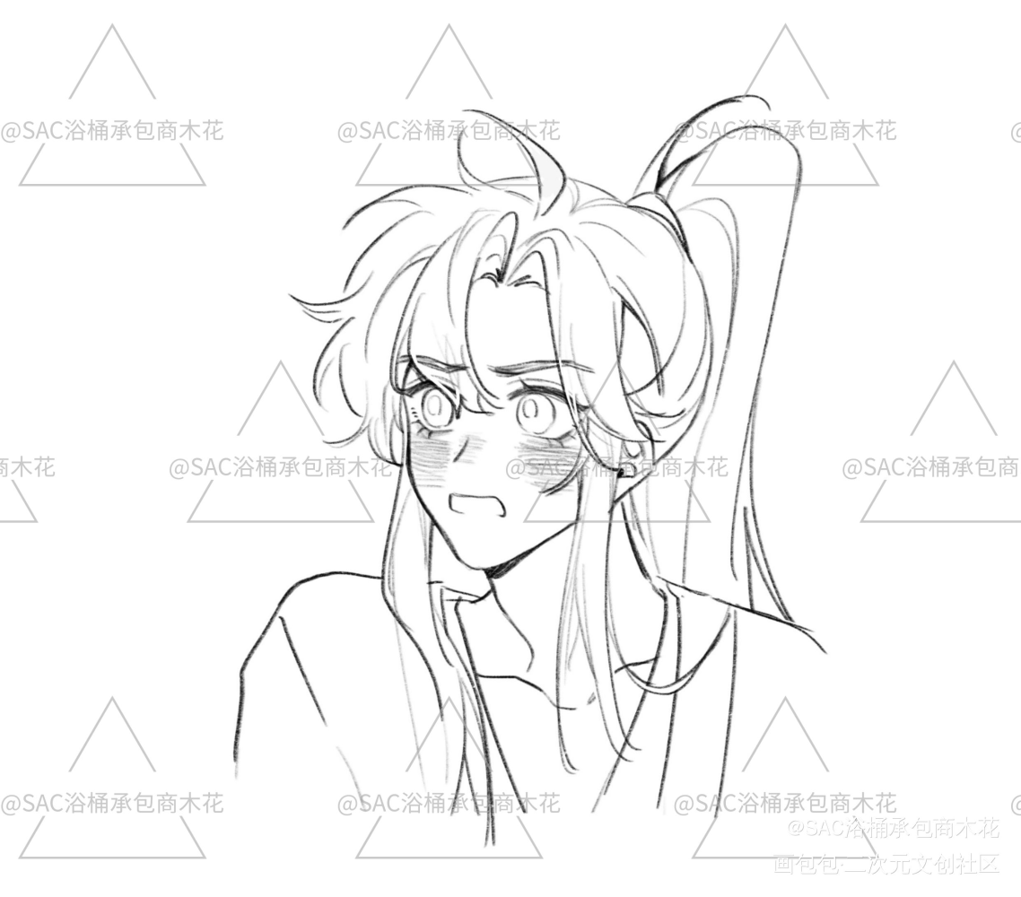 之前约稿丸丸那个图拆开的头像_忘羡蓝忘机魏无羡绘画作品