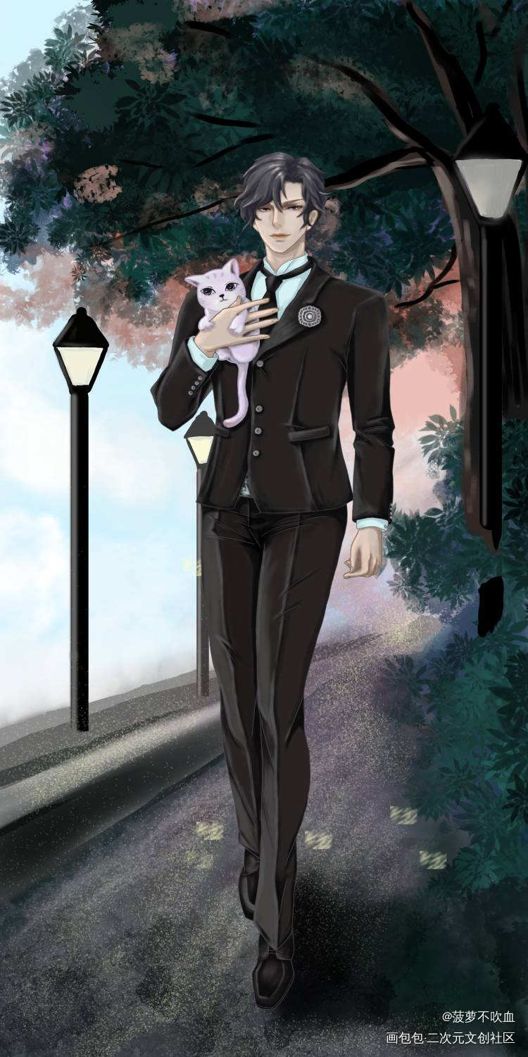 _二哈和他的白猫师尊绘画作品