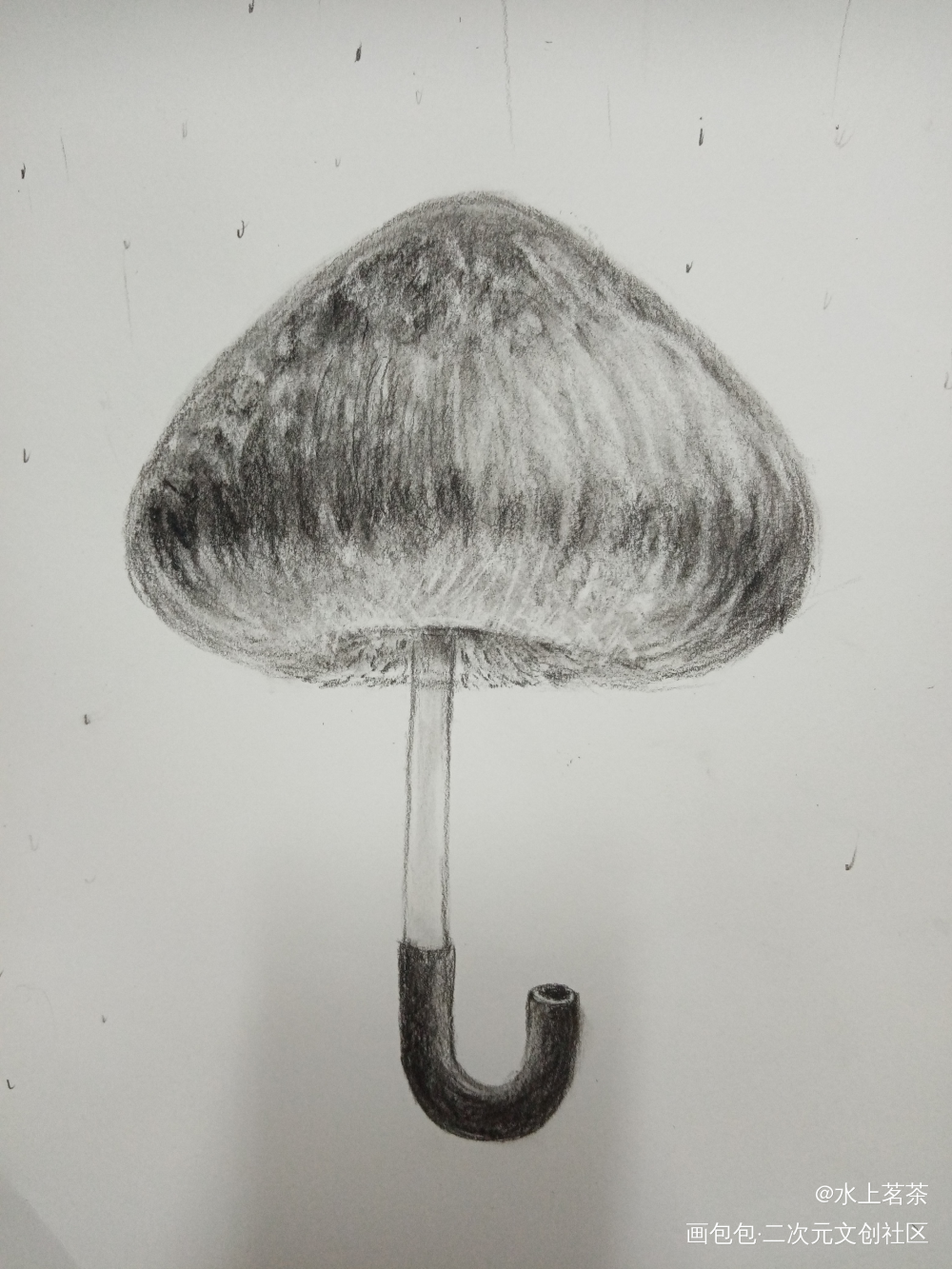 蘑菇伞_手绘绘画作品