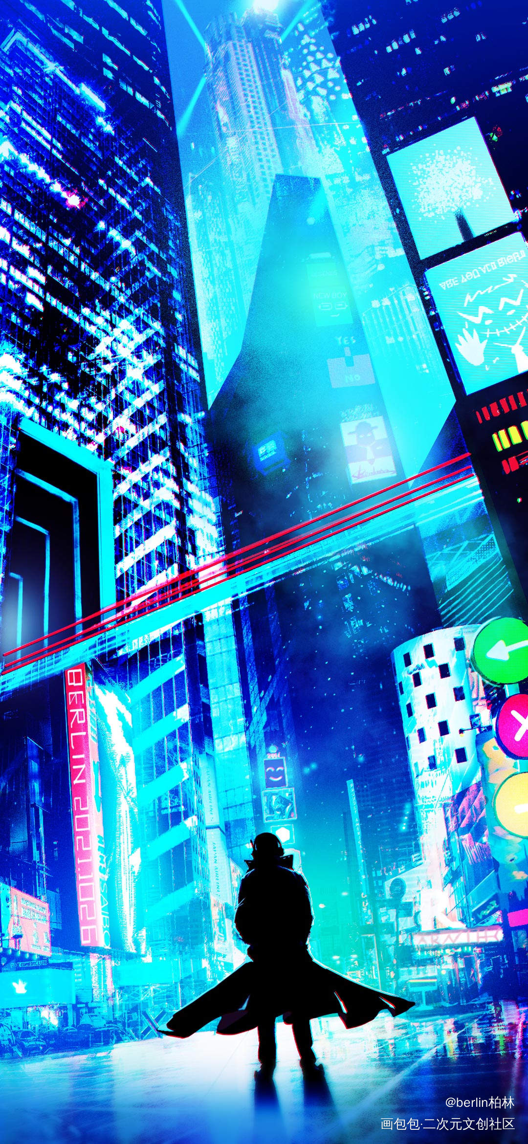 《仰望》+《纸飞机》_平涂日系场景我要上首推插画约稿原创绘画作品