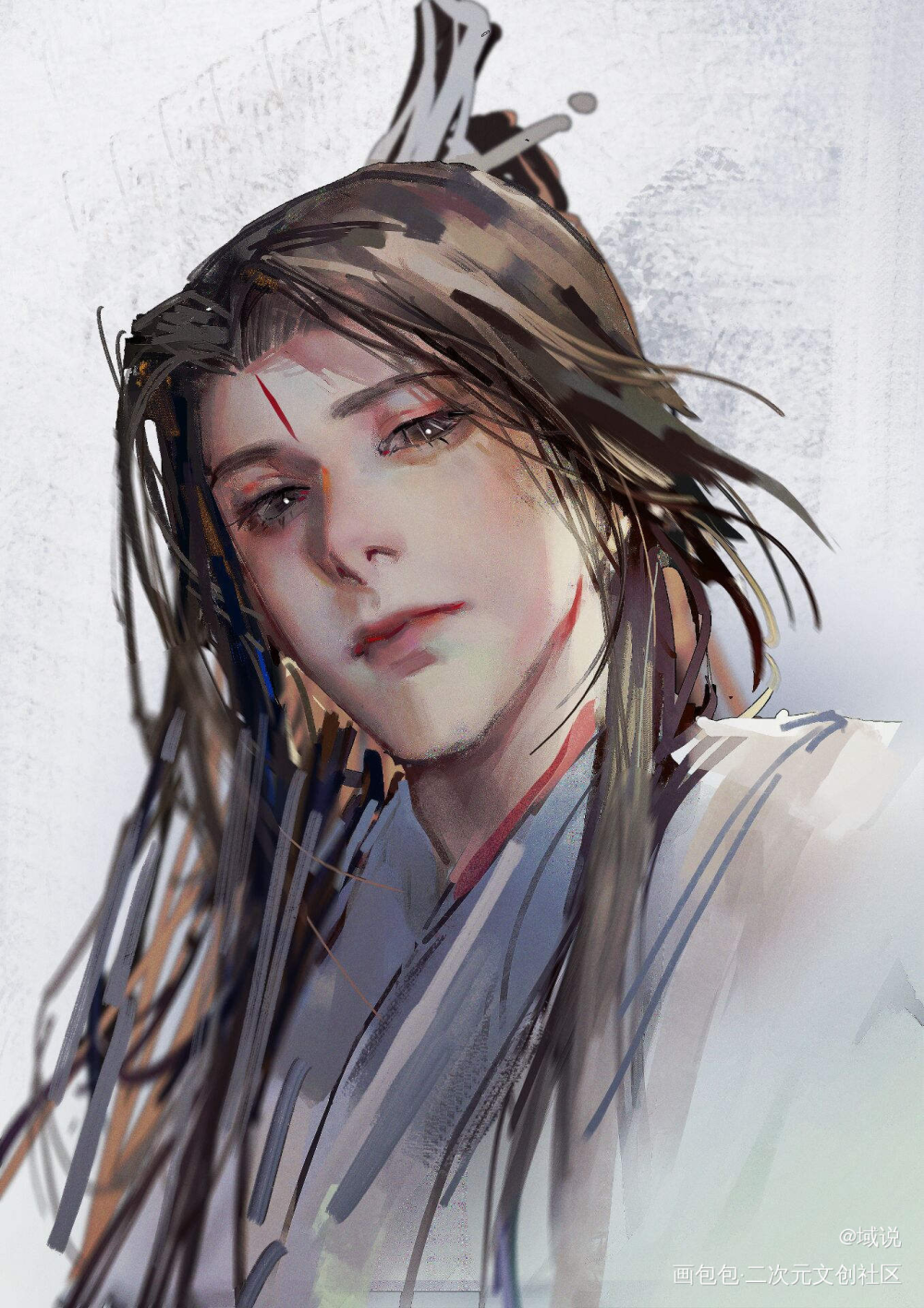 摸鱼_六爻严争鸣绘画作品