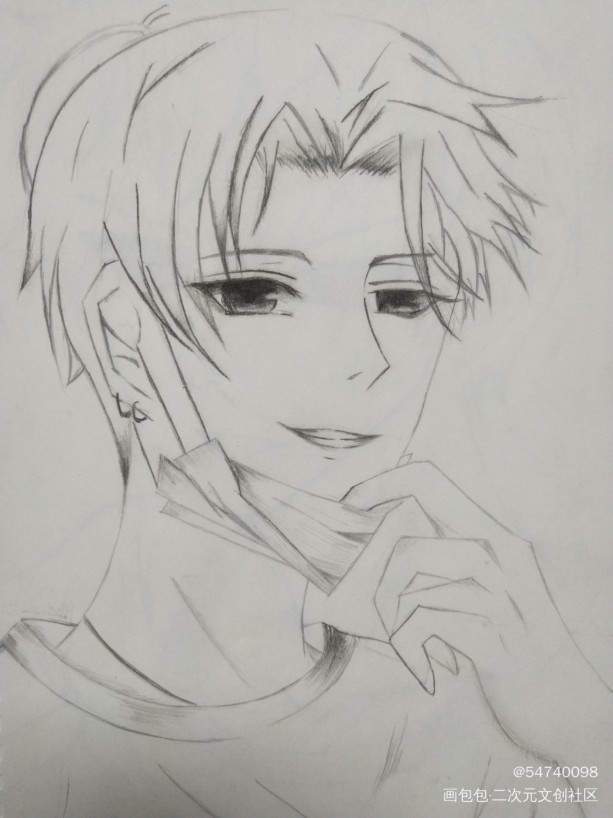 _伪装学渣贺朝手绘临摹绘画作品