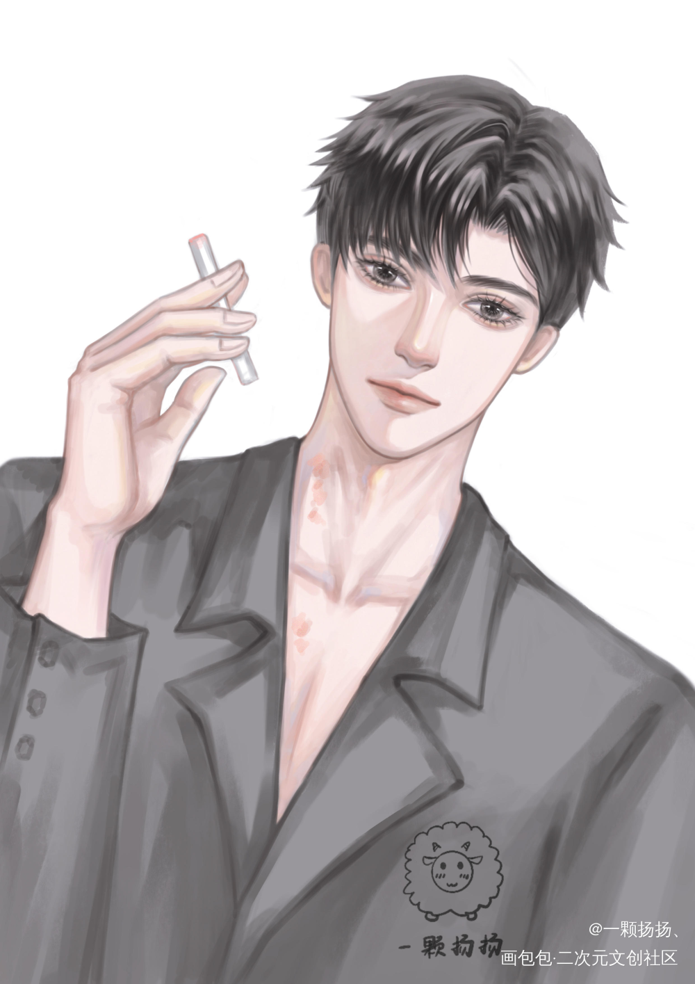 是一对恩爱小情侣_你却爱着一个傻逼188男团李简绘画作品