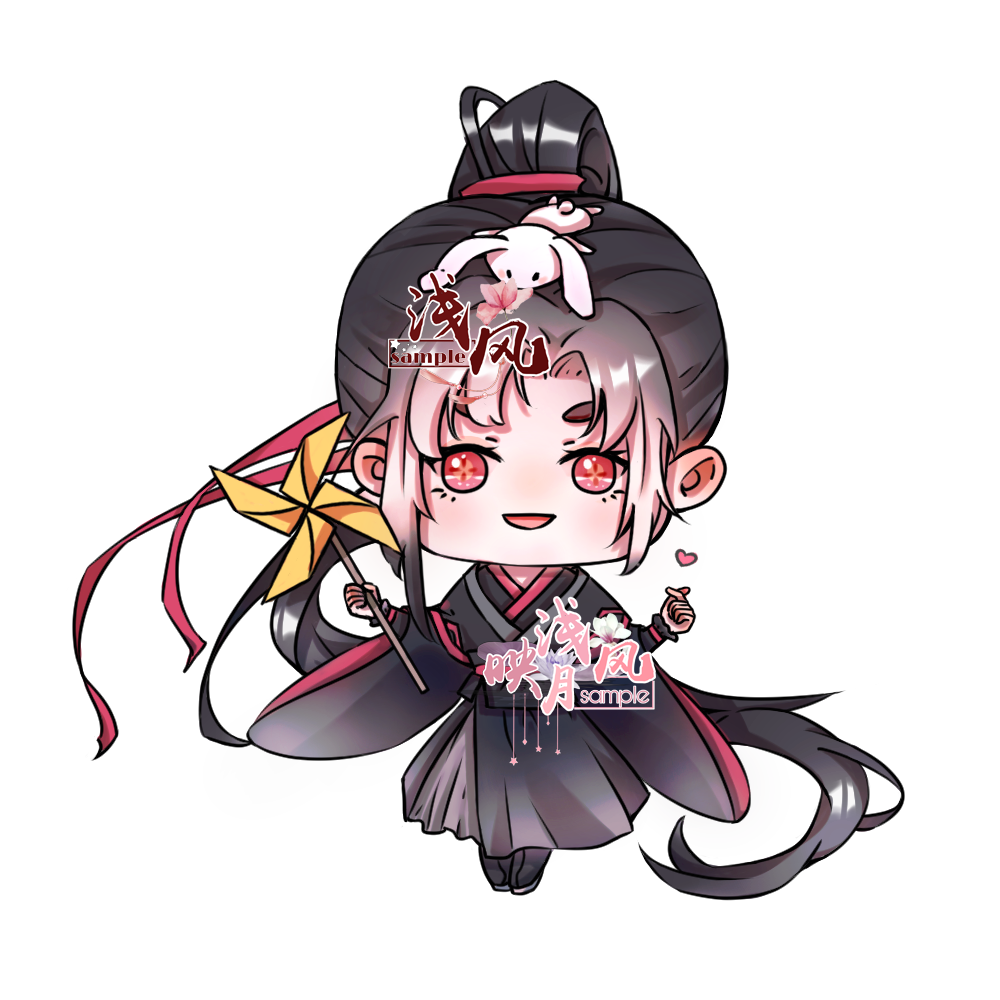 可爱羡羡_魔道祖师忘羡魏无羡墨香铜臭绘画作品