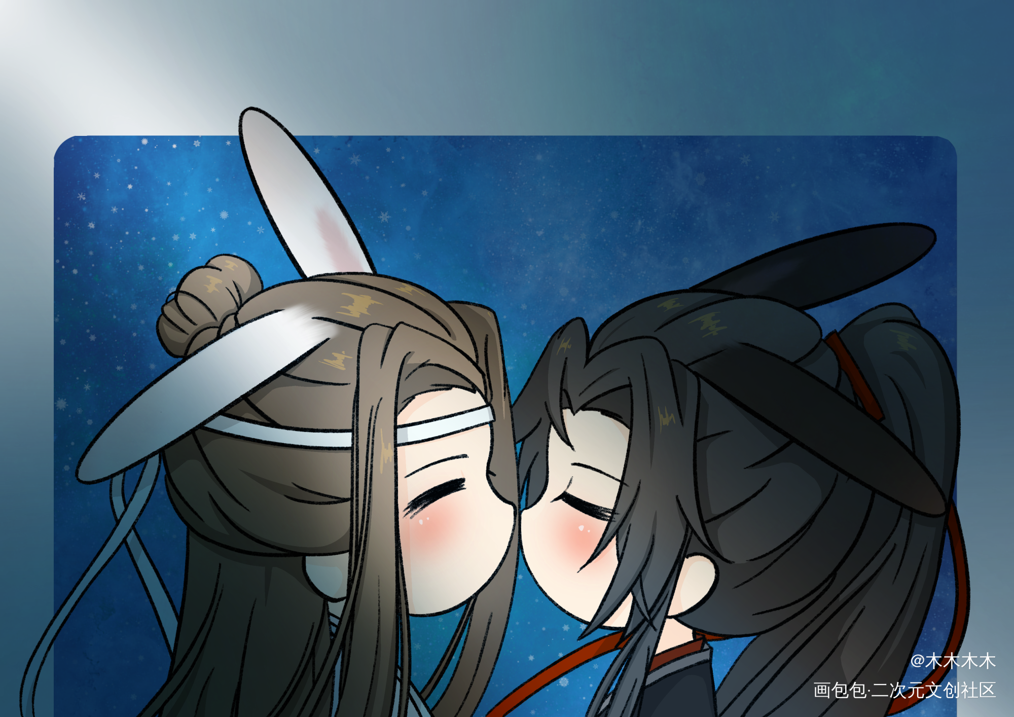 忘羡_魔道祖师忘羡Q版绘画作品