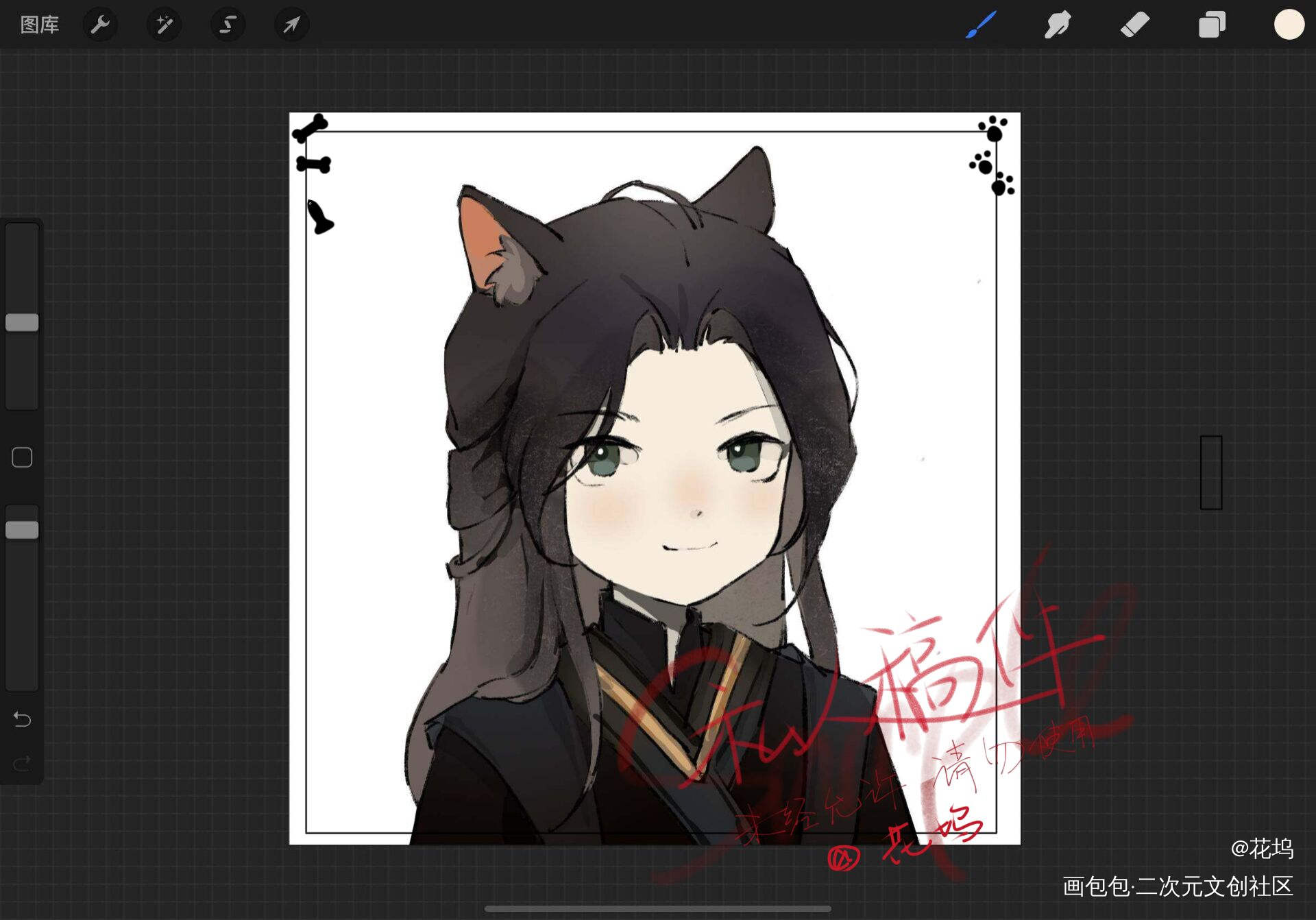 _你却爱着一个傻逼李简Q版绘画作品