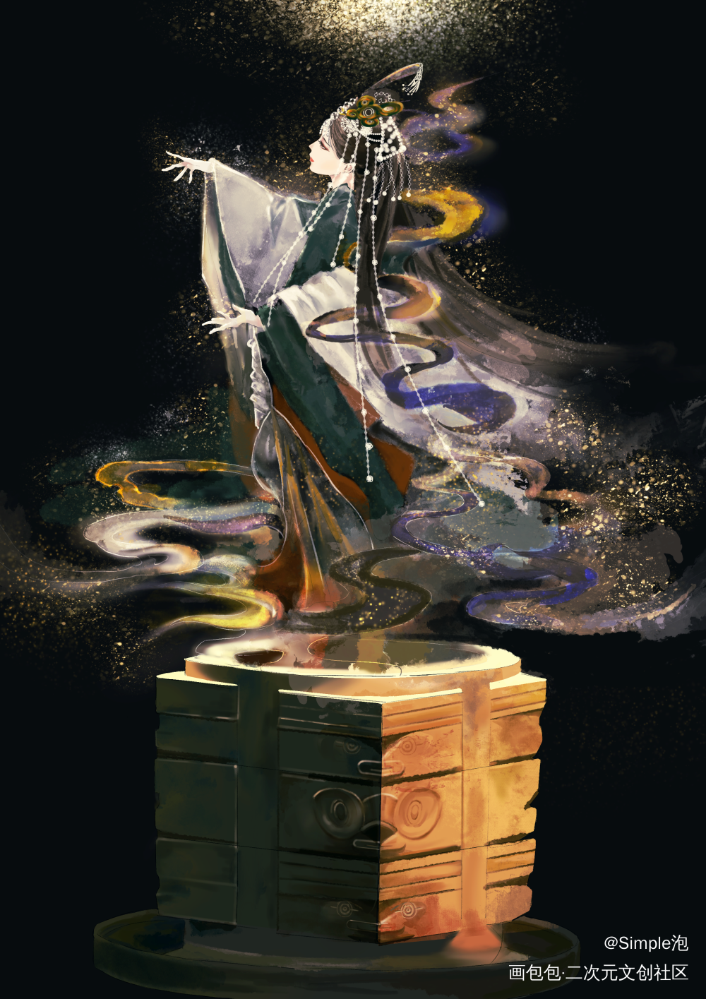良渚文化拟人（二）_我要上首推良渚文化良渚文明板绘绘画作品