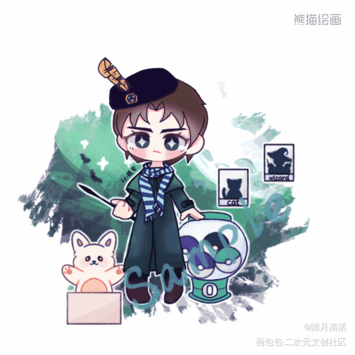 送亲友的图_哈利波特Q版哈利波特魔法觉醒二次元绘画作品