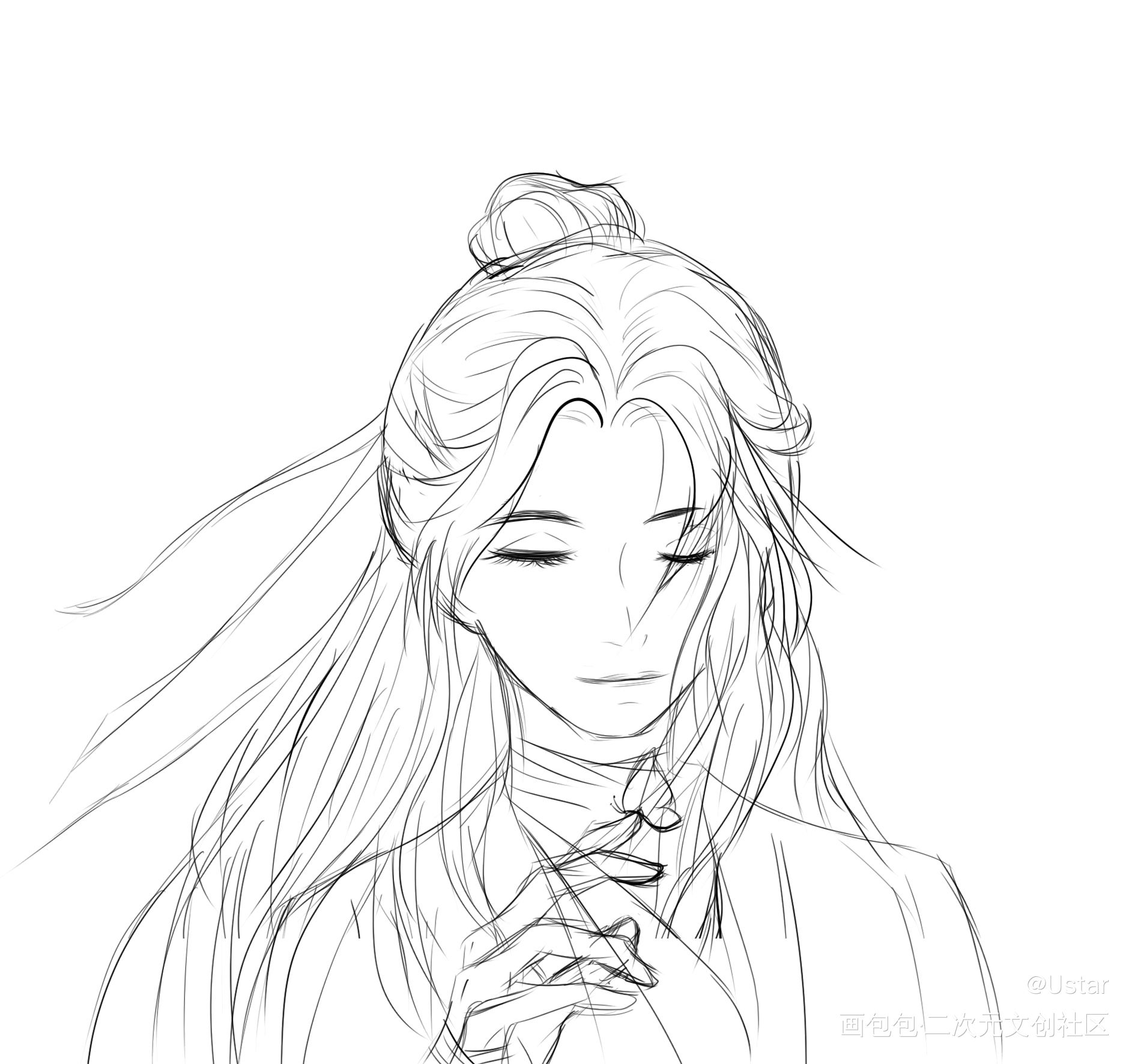 怜怜_天官赐福谢怜板绘临摹绘画作品