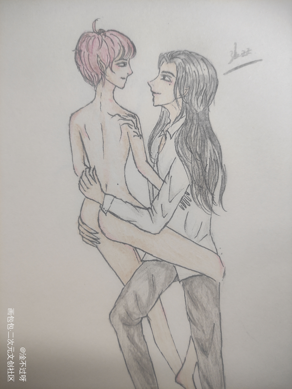 长发的大鹅大鹅_娘娘腔188男团群秀李程秀邵群手绘万圣节绘画绘画作品