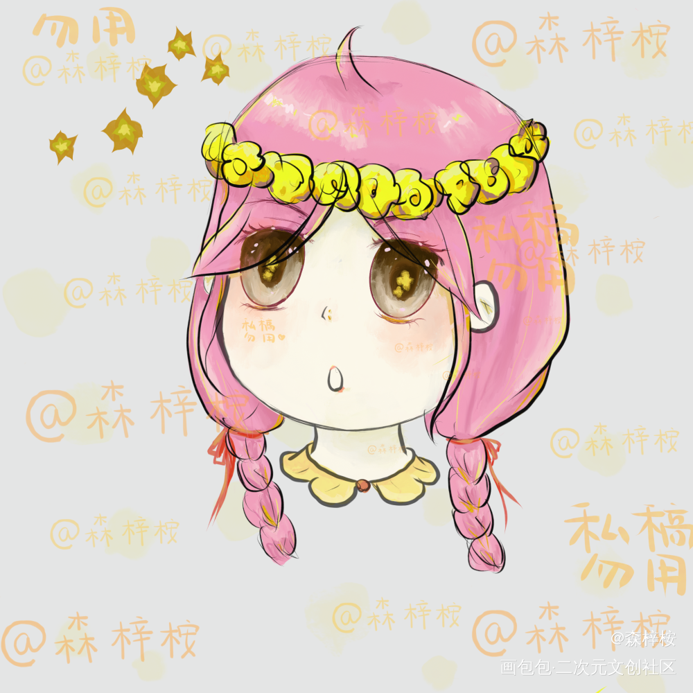摸鱼鱼_Q版绘画作品
