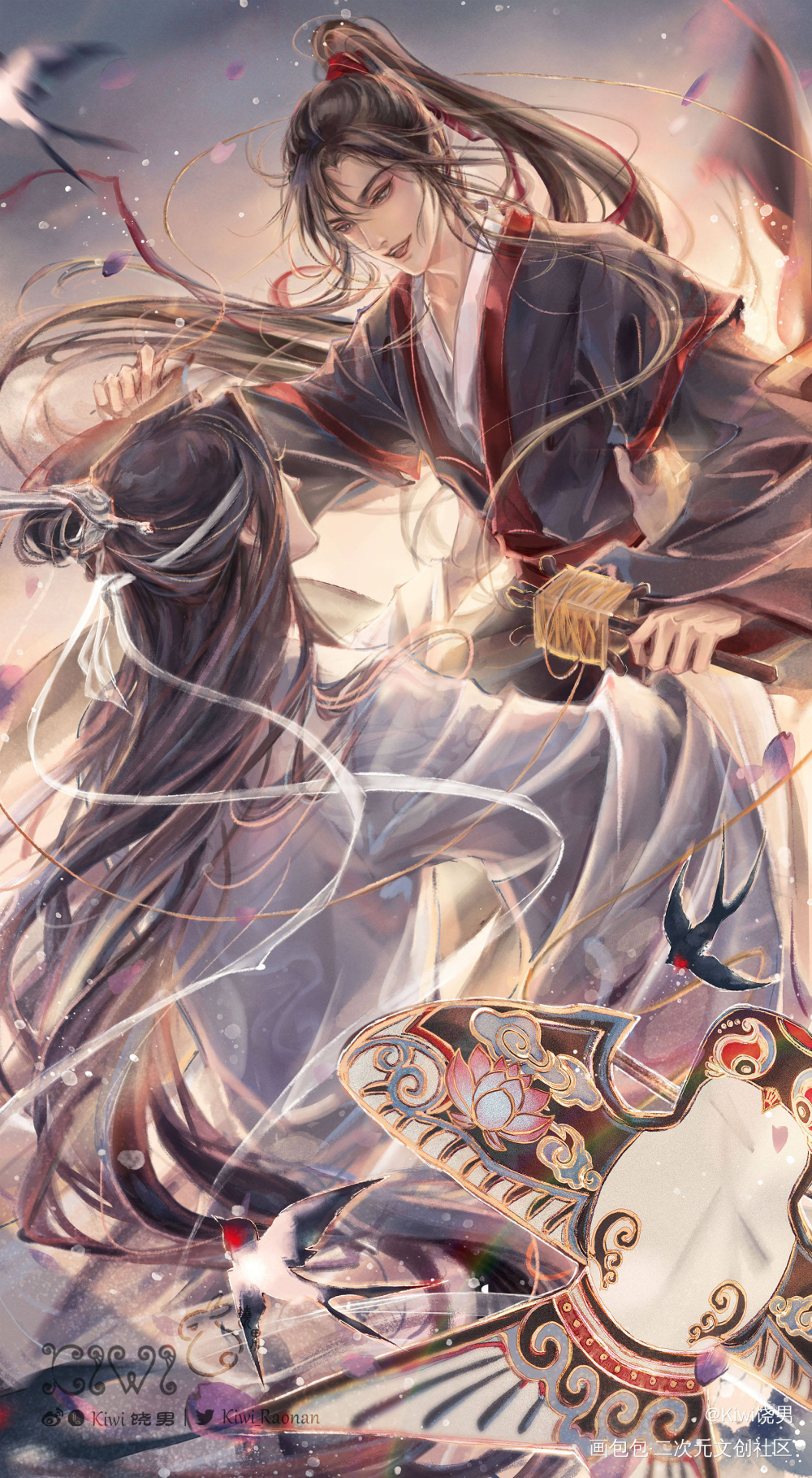 忘羡《本婴无忧》_魔道祖师忘羡蓝忘机魏无羡绘画作品