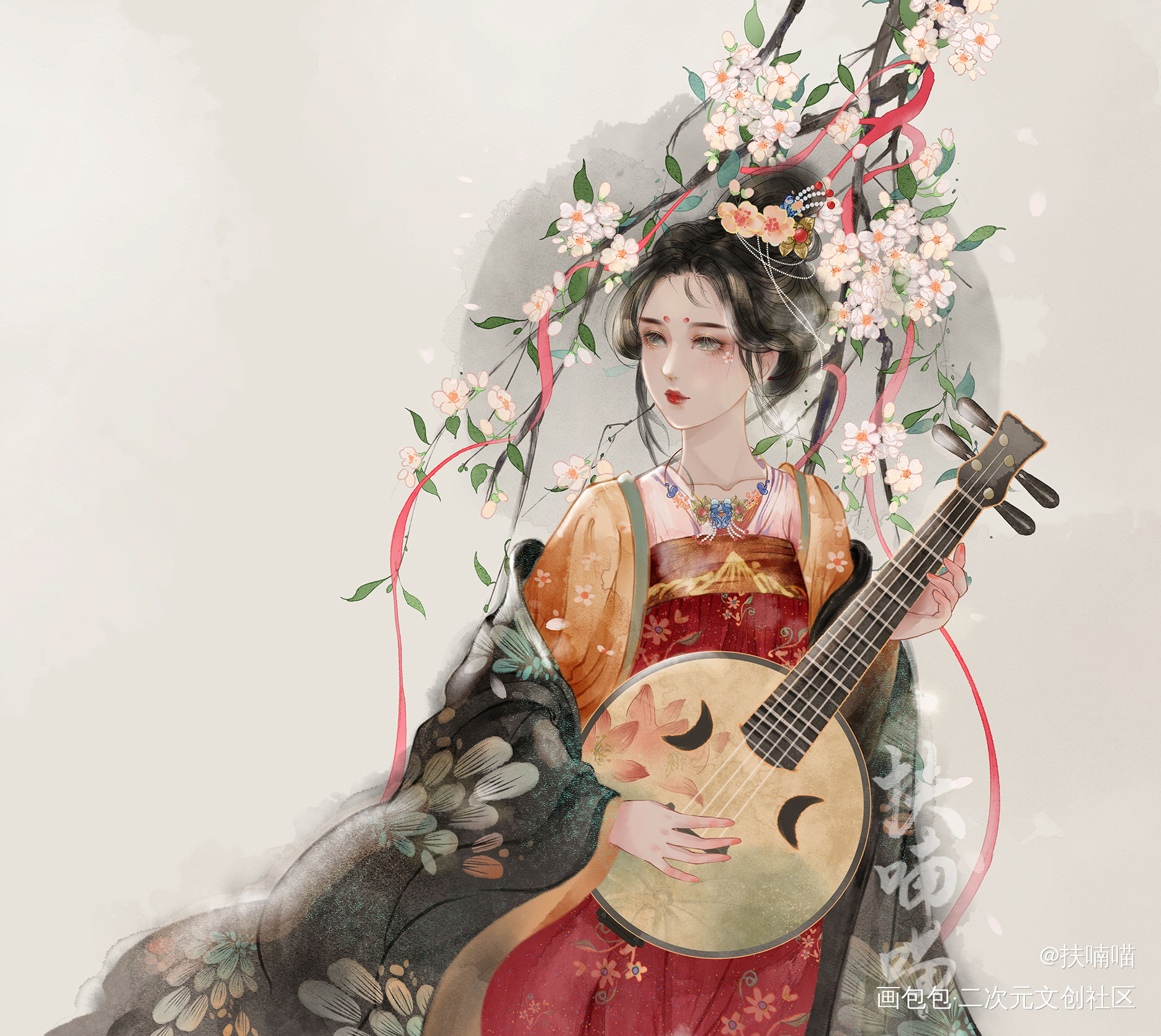 古风原创插画_古风美人绘画作品