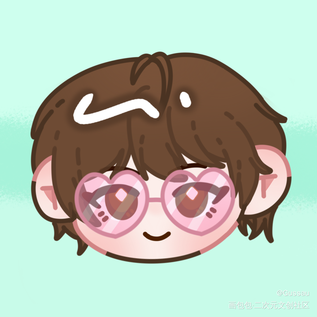 可爱眼镜_娘娘腔188男团群秀李程秀Q版绘画作品