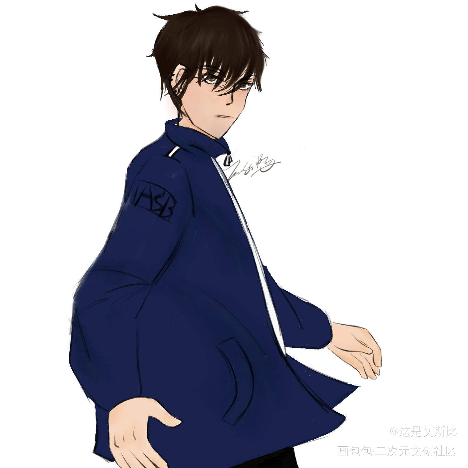 李玉_你却爱着一个傻逼李玉手绘绘画作品