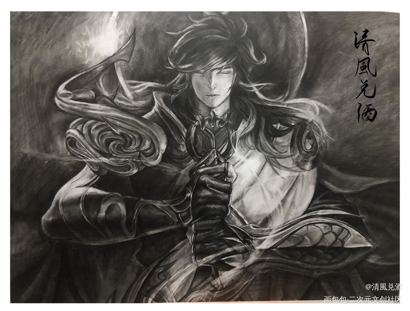 李信宝贝上去丢脸！_王者荣耀李信手绘绘画作品