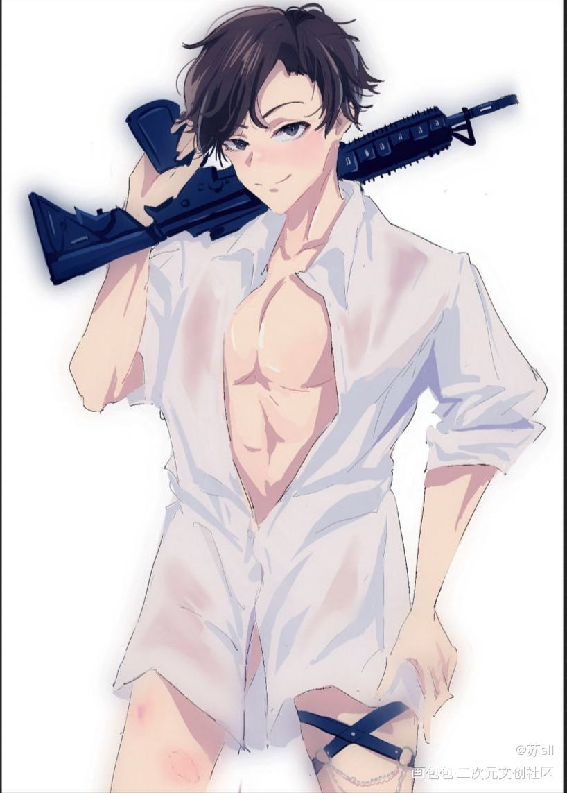 简哥_你却爱着一个傻逼188男团李简约稿绘画作品