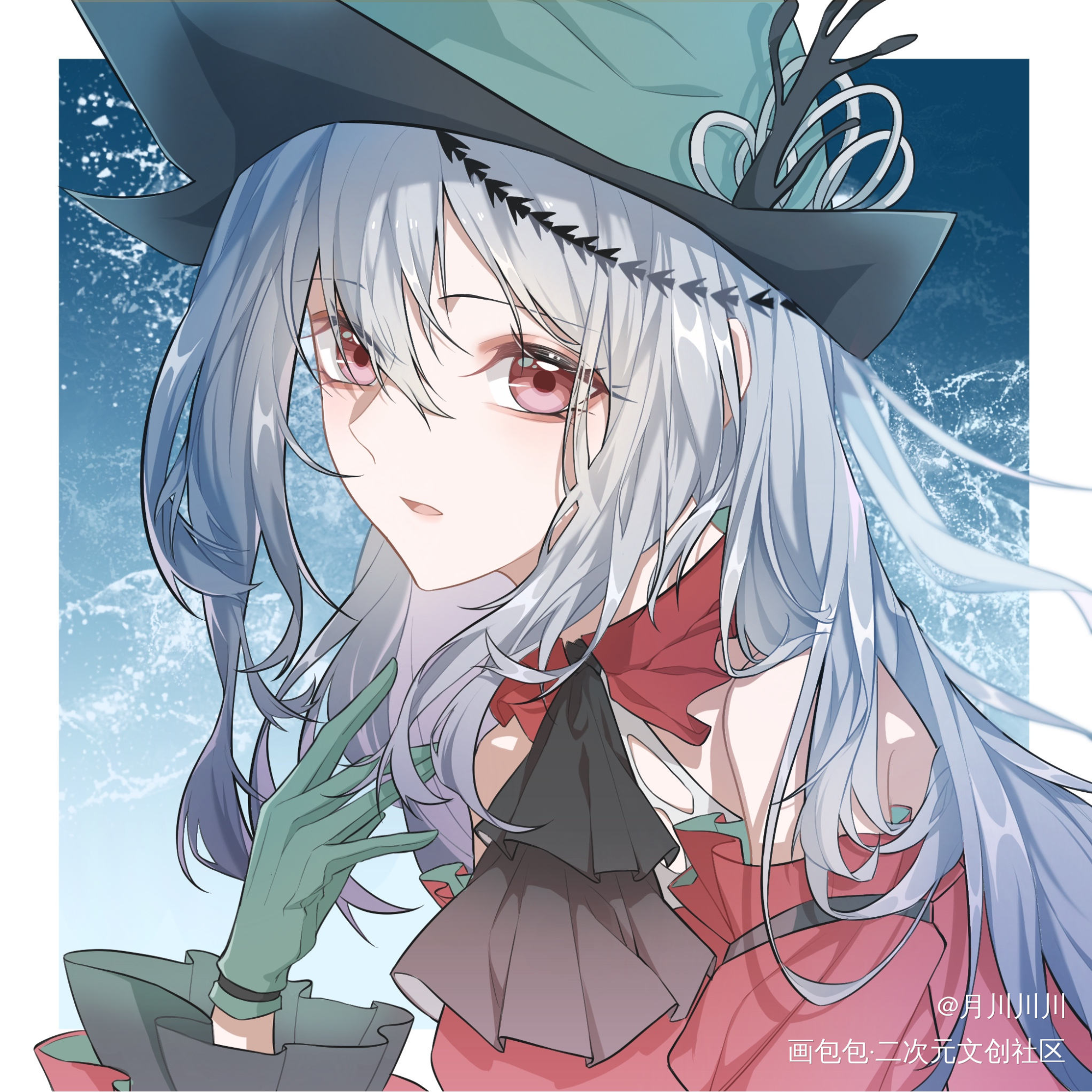 _明日方舟斯卡蒂平涂头像同人浊心斯卡蒂头像约稿绘画作品