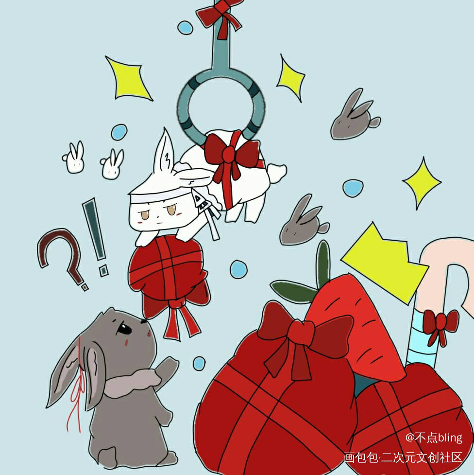 迟了半个月的庆生_魔道祖师忘羡Q版绘画作品