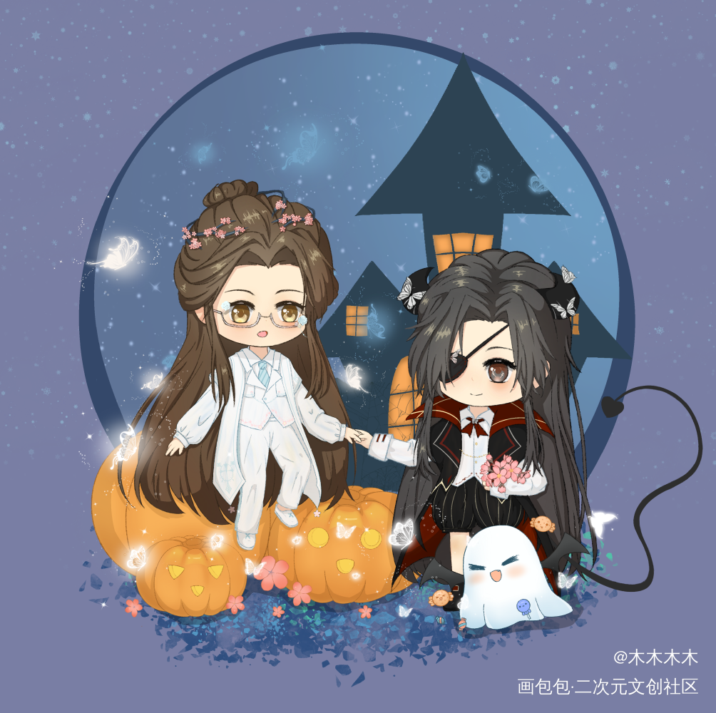 花怜_天官赐福花怜Q版绘画作品