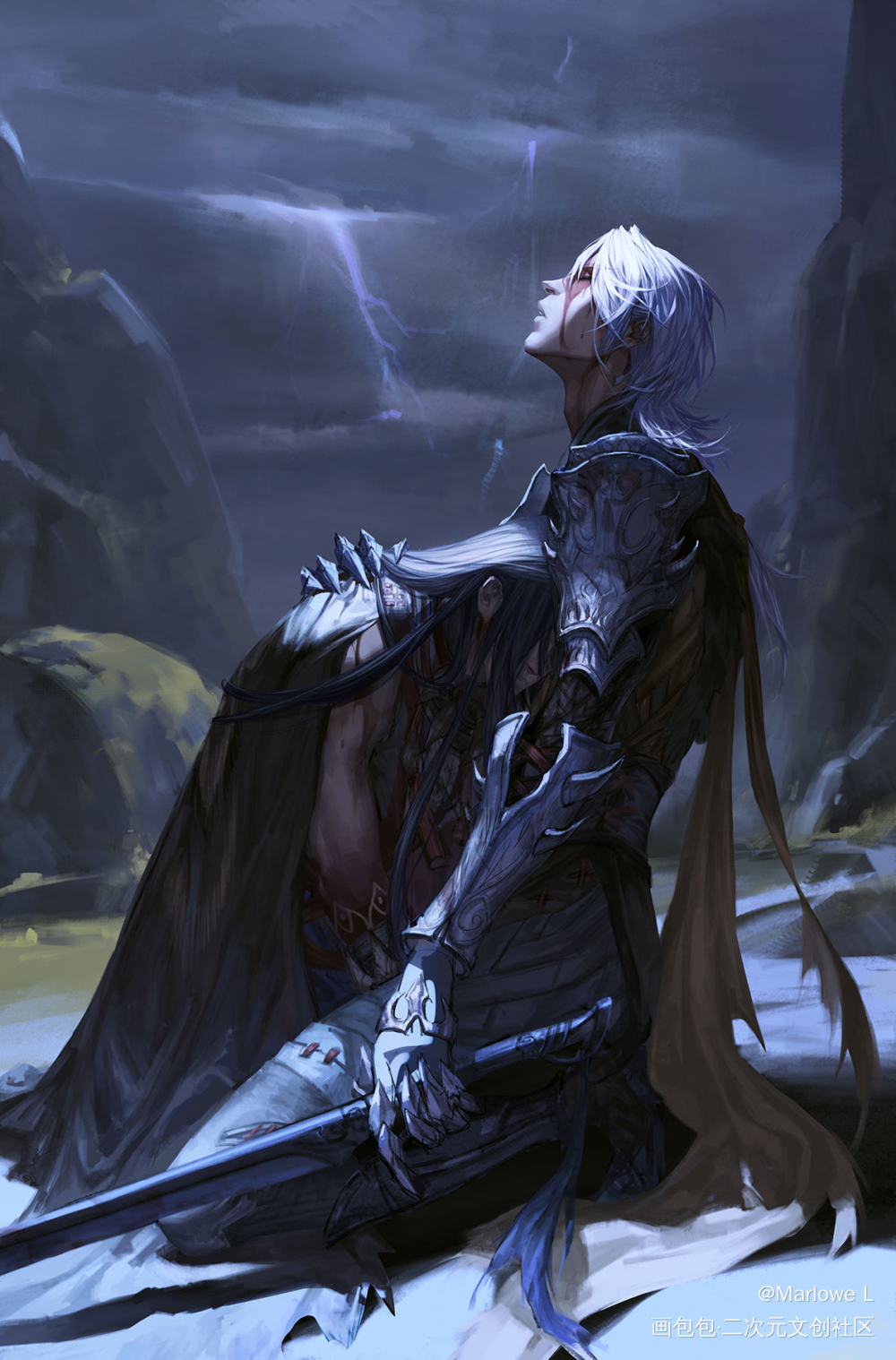 炤云_古剑奇谭炤云缙云巫炤厚涂插画同人绘画作品