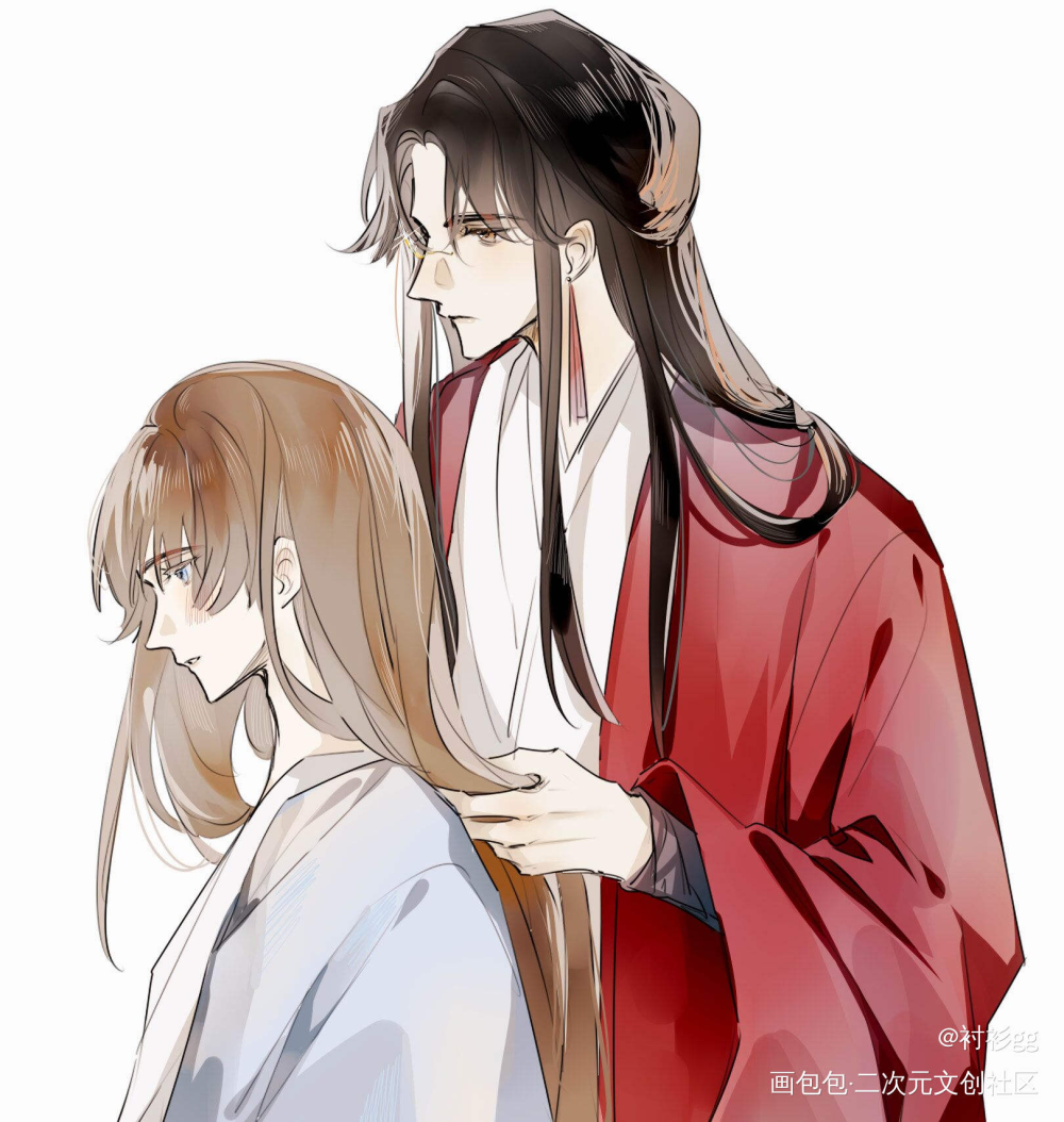 一些我的oc和亲友的oc_安榭祝余平涂宿乱星祝安blococ绘画作品