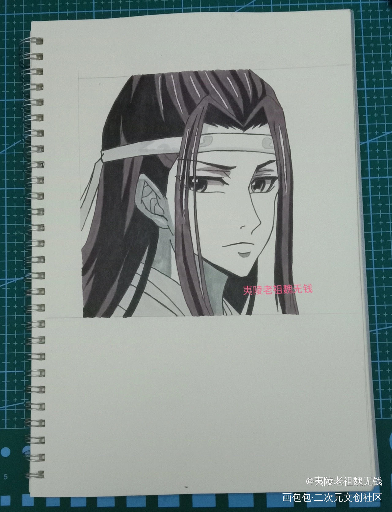 忘羡_魔道祖师忘羡蓝忘机魏无羡手绘绘画作品