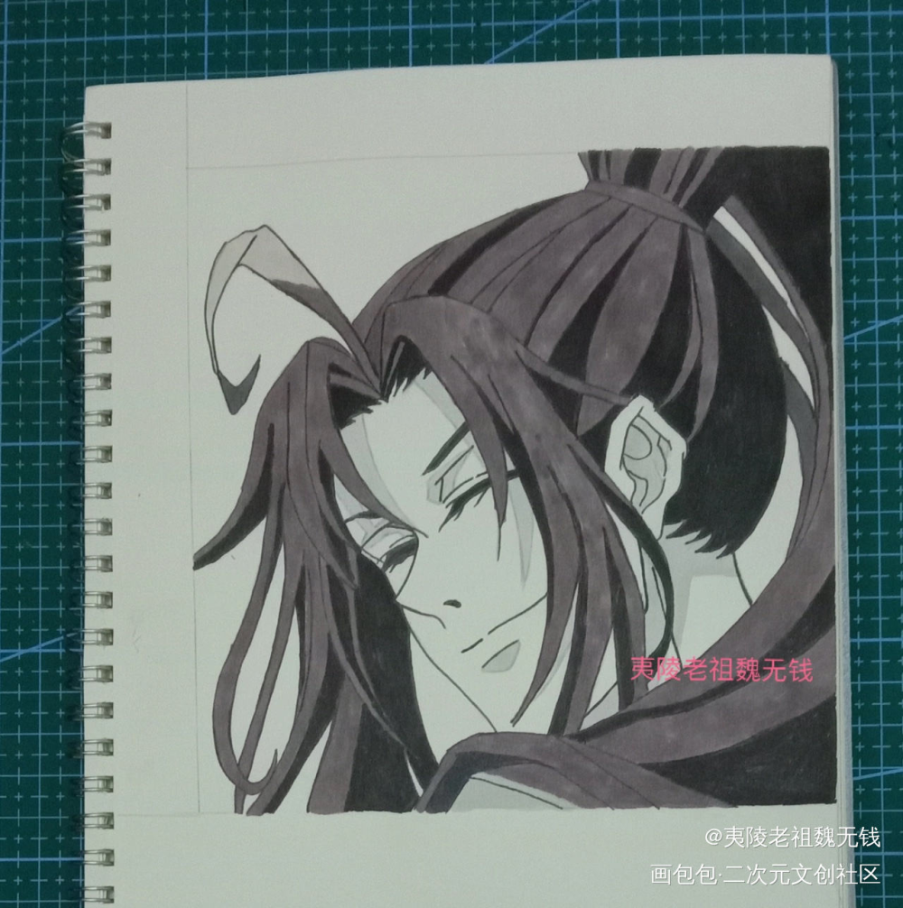 忘羡_魔道祖师忘羡蓝忘机魏无羡手绘绘画作品