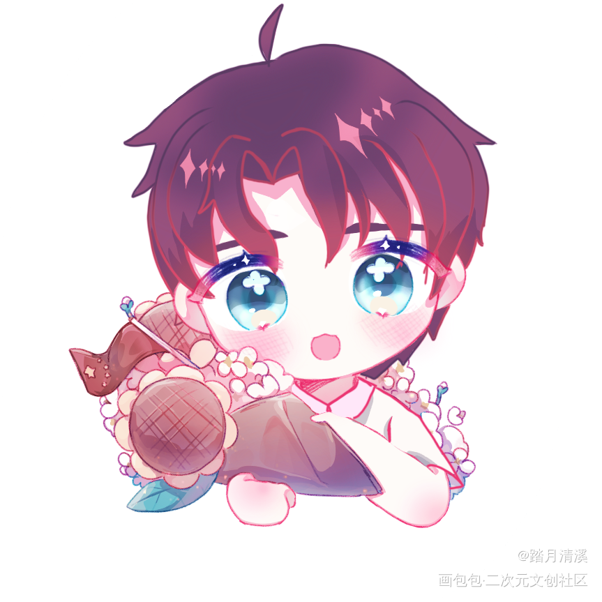 甜辛来送花花啦_谁把谁当真188男团赵锦辛Q版耽美绘画作品