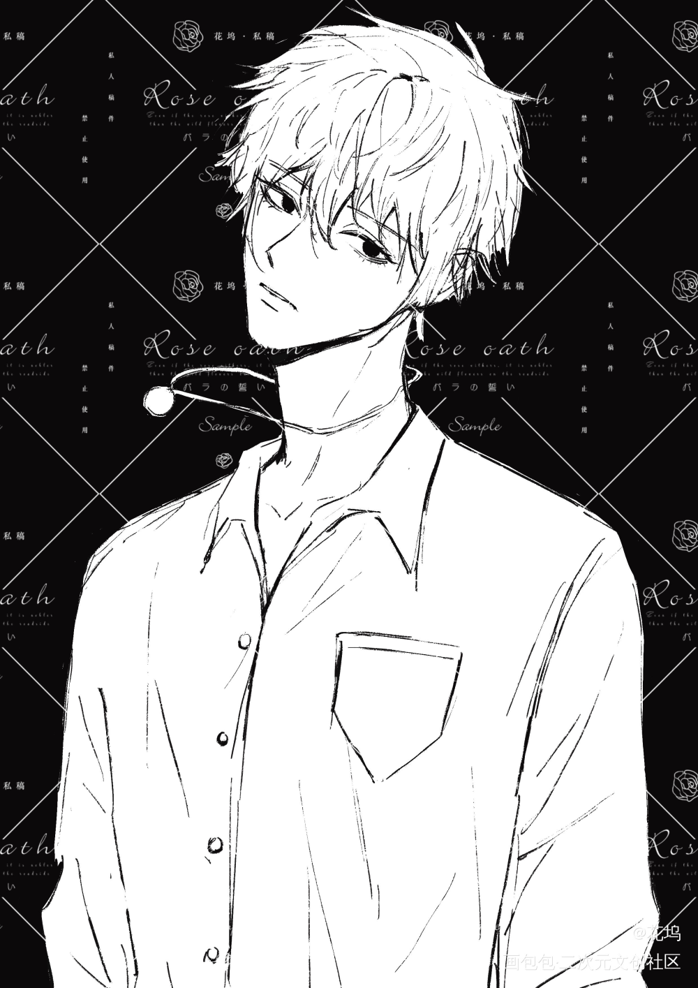 白柳_我在惊悚游戏里封神绘画作品