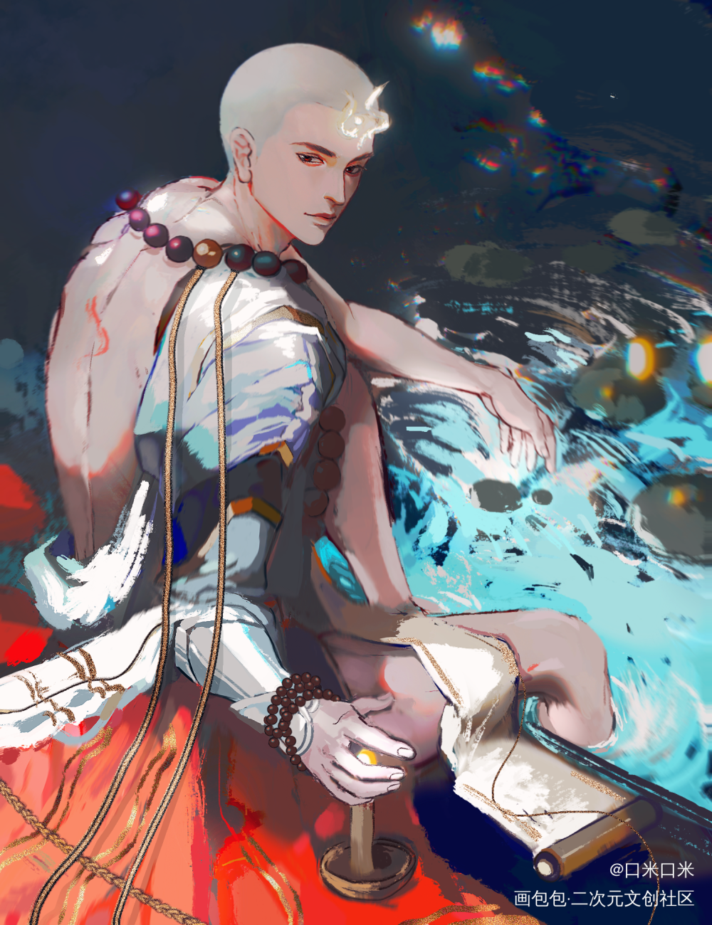 庆祝师傅上线_王者荣耀同人金蝉绘画作品