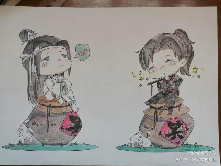 忘羡_魔道祖师忘羡手绘绘画作品