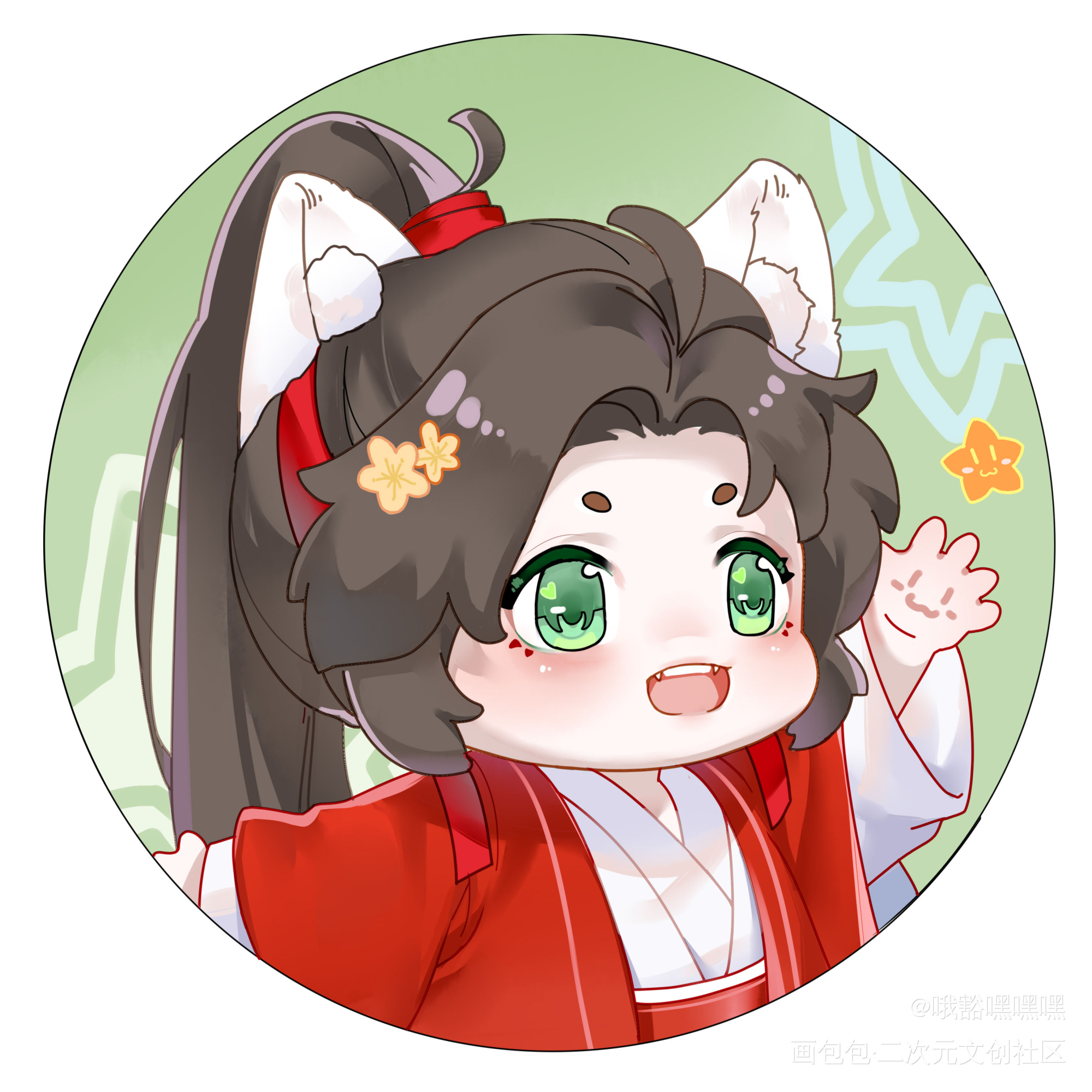 _古风平涂oc绘画作品