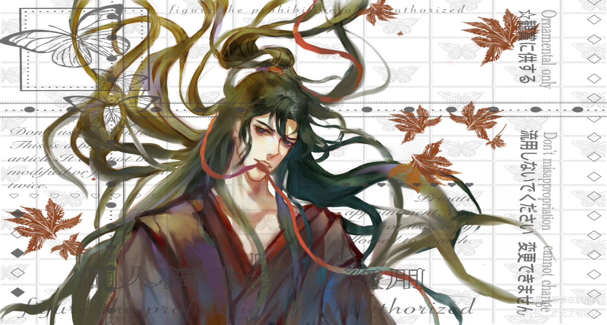 以前暑假的退稿发发_魔道祖师忘羡厚涂同人稿件展示约稿绘画作品