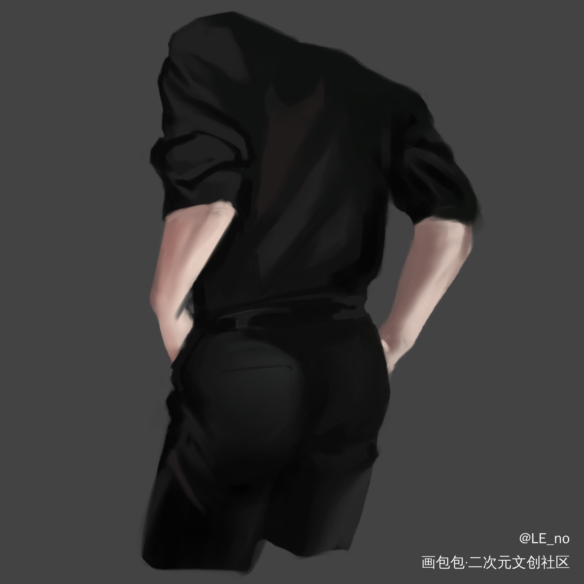 大屁股大_厚涂绘画作品