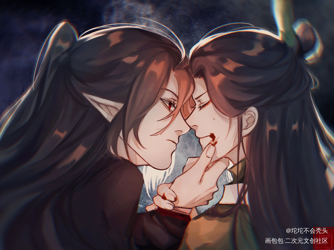 冰秋！_人渣反派自救系统冰秋沈清秋洛冰河绘画作品