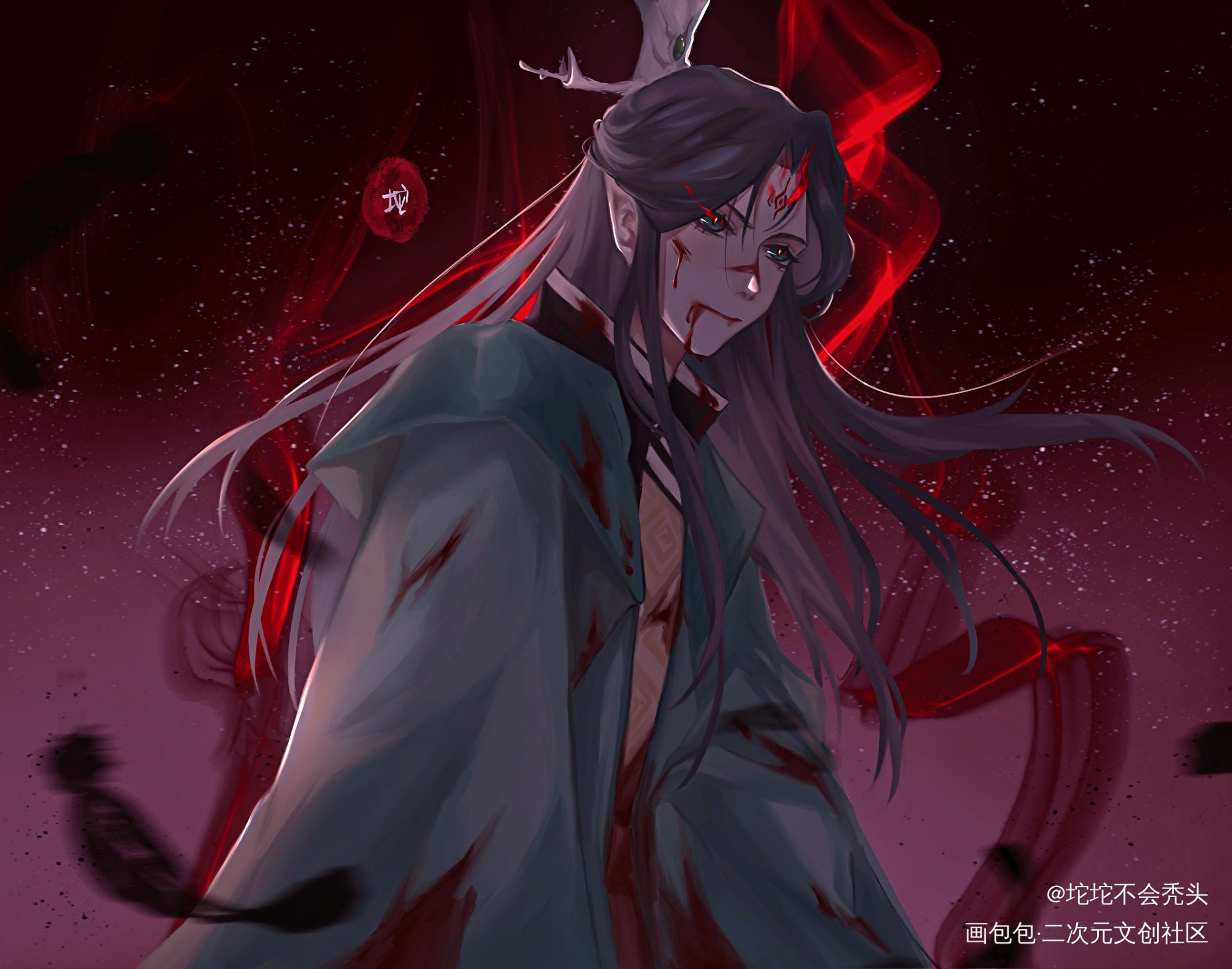 魔化（感谢支持 后续会开授权～_人渣反派自救系统冰秋沈清秋绘画作品