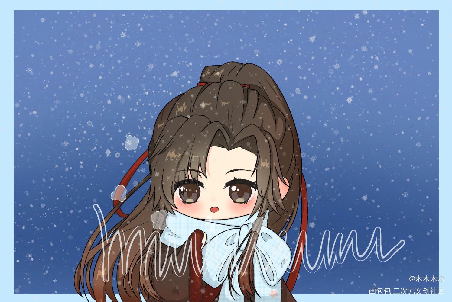 羡羡_魔道祖师忘羡Q版绘画作品