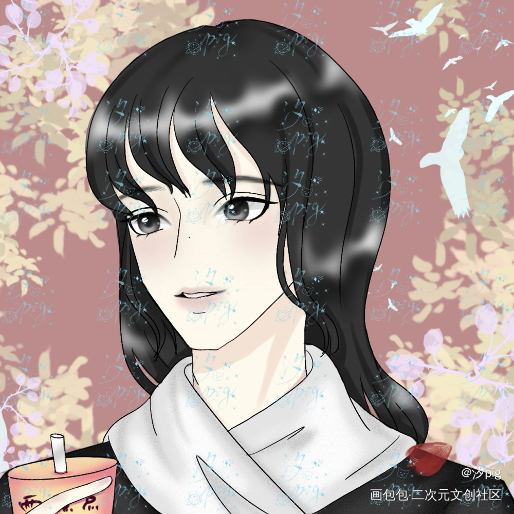 _我只喜欢你的人设自习绘画作品