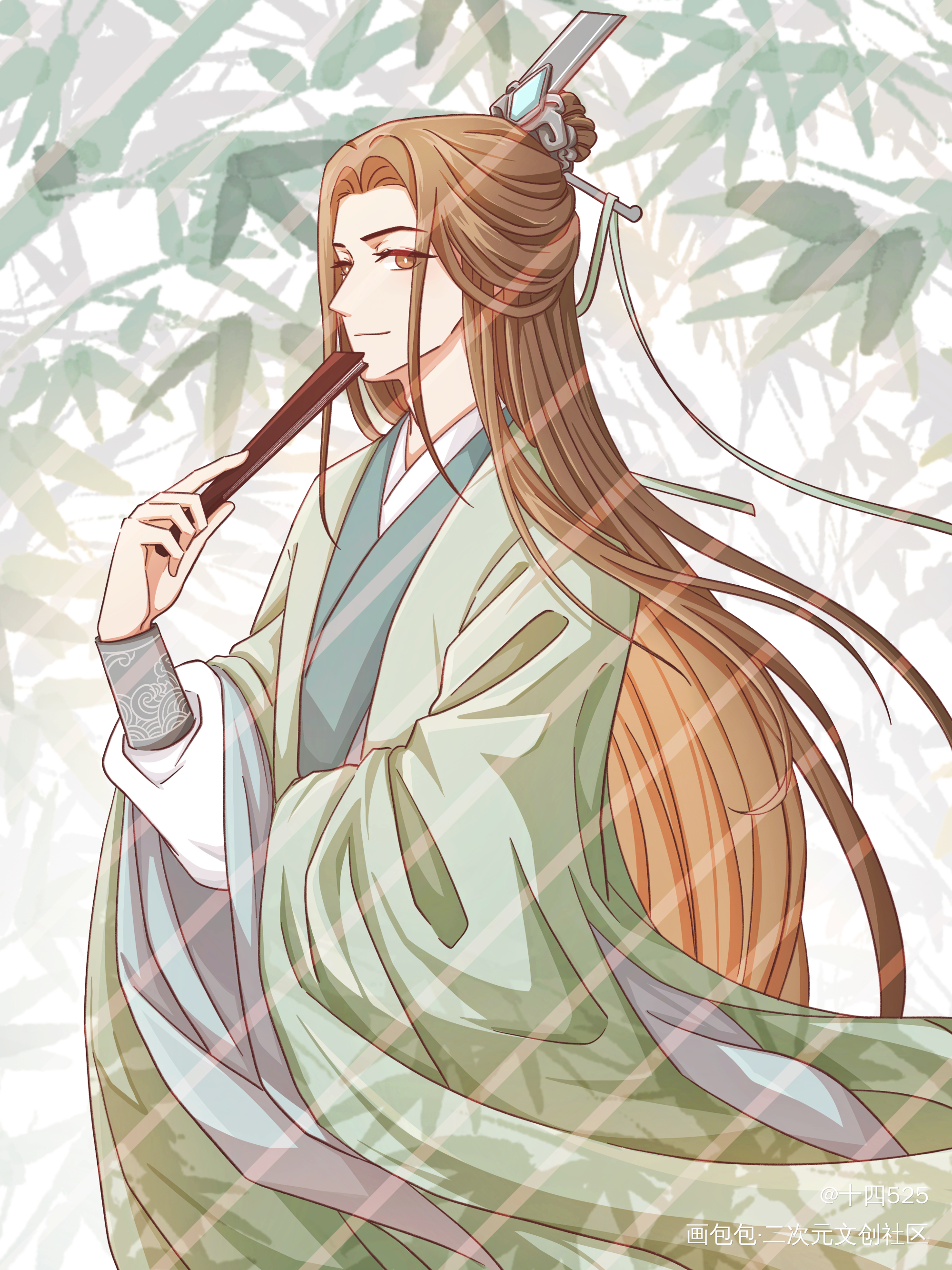 一张稿子_人渣反派自救系统沈清秋平涂约稿绘画作品