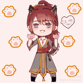 一只二哈_墨燃二次元二哈和他的白猫师尊q版耽美绘画作品