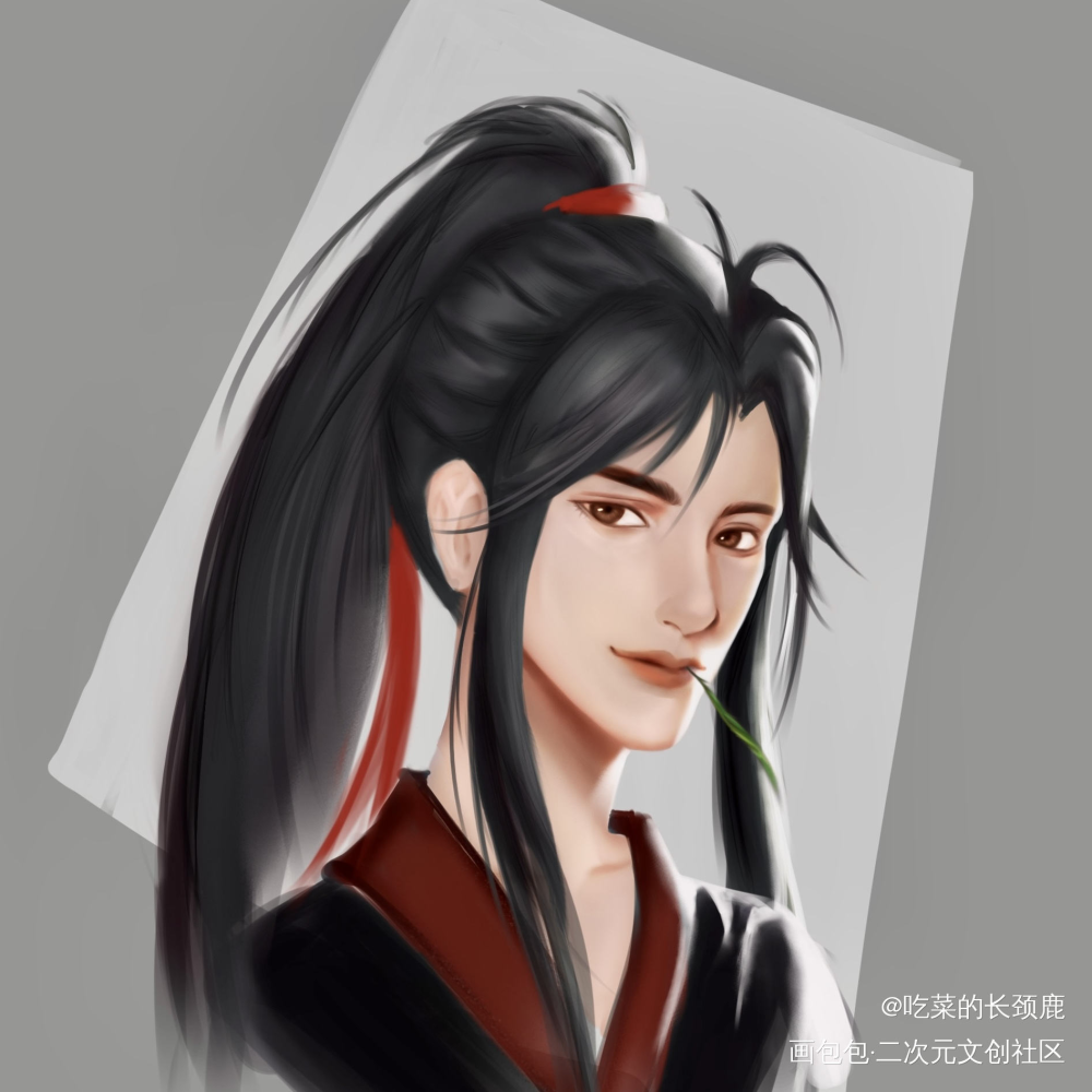 魏无羡_魔道祖师忘羡魏无羡厚涂头像绘画作品