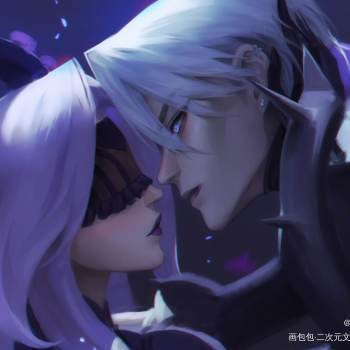 一些情侣贴贴_英雄联盟劫辛辛德拉劫厚涂插画同人绘画作品