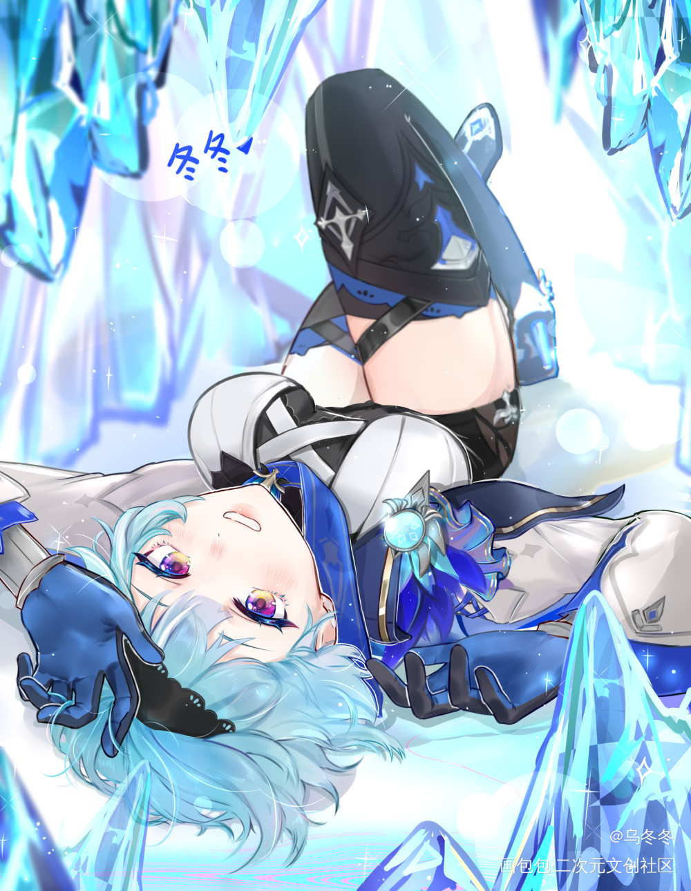 优菈_原神厚涂平涂日系我要上首推插画同人优菈原创绘画作品