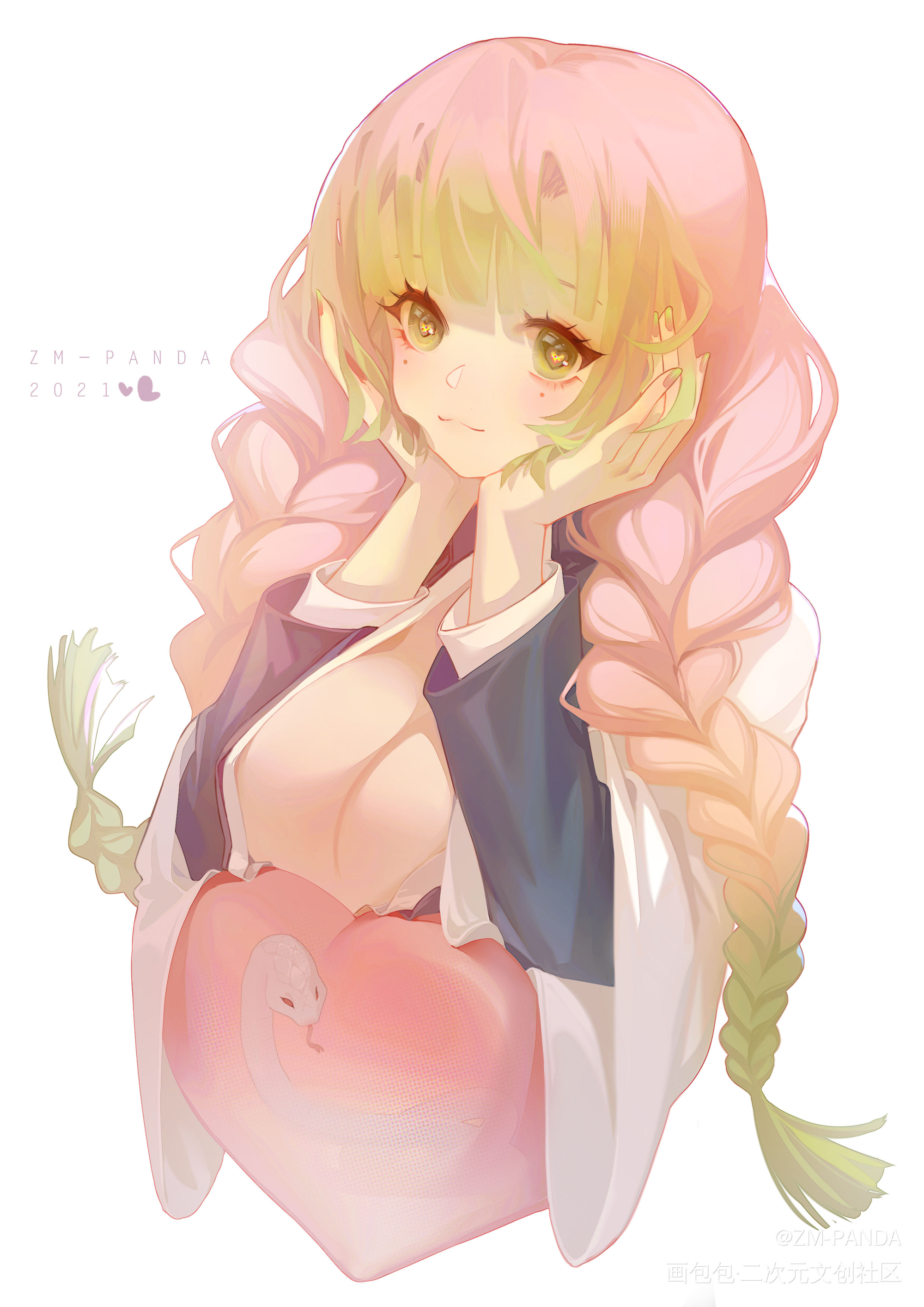 之前的课范～恋柱～_鬼灭之刃恋柱厚涂日系同人绘画绘画作品
